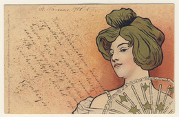 Meunier H.G - Cartolina Illustrata Serie "Ideal" N.7 Originale Viaggiata Il 2 Gennaio 1900 (2 Immagini) - Meunier, G.