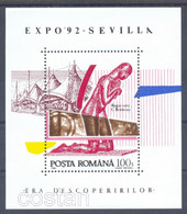 1992 Seville Expo,the Prayer/sculpture By Constantin Brancusi,Architecture,Exhibition Pavilion,Romania,Bl.276,MNH - 1992 – Sevilla (Spain)