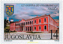 103392 MNH YUGOSLAVIA 2002 125 ANIVERSARIO DE LA LIBERACION DE NIKSIC - Oblitérés