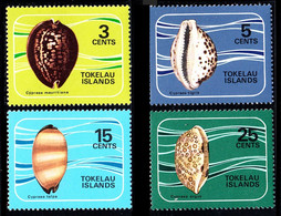 TOKELAU 1974 - CONCHAS - SHELLS - COQUILLAGES - YVERT 41/44** - Tokelau