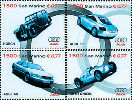 141507 MNH SAN MARINO 1999 GRANDES INDUSTRIAS AUTOMOVILISTICAS. AUDI - Oblitérés