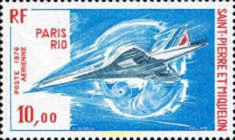 161315 MNH SAN PEDRO Y MIQUELON 1976 PRIMER VUELO COMERCIAL DEL CONCORDE - Usados