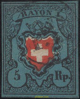 642071 USED SUIZA 1850 ESCUDO DE SUIZA - 1843-1852 Federale & Kantonnale Postzegels