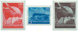 593089 HINGED YUGOSLAVIA 1949 75 ANIVERSARIO DE LA UPU - Collections, Lots & Séries