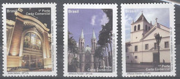 BRAZIL 2009   - SÃO PAULO VIEWS OF THE CITY -  BUILDING - CITY - TOURISM  -  Personalized Stamps 3 Values All Mint - Personnalisés