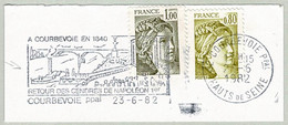 Frankreich / France 1982, Flaggenstempel Courbevoie, Brücke / Pont / Bridge, Napoléon - Ponti