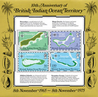 105510 MNH OCEANO INDICO BRITANICO 1975 10 ANIVERSARIO DEL TERRITORIO - Brits Indische Oceaanterritorium