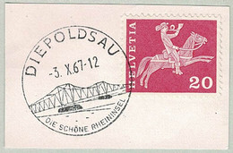 Schweiz / Helvetia 1967, Ortswerbestempel Diepoldsau, Brücke / Pont / Bridge - Ponti