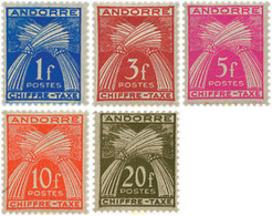 345832 HINGED ANDORRA. Admón Francesa 1943 ESPIGAS - Verzamelingen