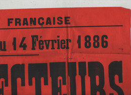 Aux Electeurs De L'Ardèche 1886 Boissy D'Anglas Clauzel Deguilhem Fougeirol Saint Prix Vielfaure - Afiches