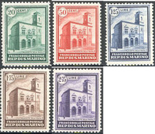 118521 HINGED SAN MARINO 1932 INAUGURACION DEL NUEVO EDIFICIO DE CORREOS - Usados