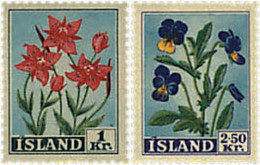 645299 HINGED ISLANDIA 1958 FLORES - Colecciones & Series