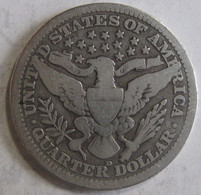 Etats-Unis . Quarter Dollar 1915 D Denver . Barber , En Argent - 1892-1916: Barber