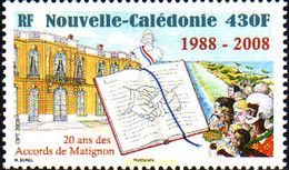 236434 MNH NUEVA CALEDONIA 2008 20 ANIVERSARIO DE LOS ACUERDOS DE MATIGNON - Gebruikt