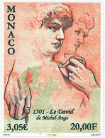 76866 MNH MONACO 2001 500 AÑOS DE LA ESCULTURA DE DAVID DE MICHELANGELO - Autres & Non Classés