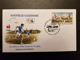 Caledonia 2022 Caledonie Hope Young RUGBY FFR Oval Balloon Espoir 1v M FDC PJ - Unused Stamps