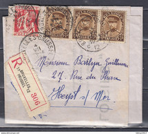 Aangetekende Brief Van Bruxelles 12 Brussel Naar Heyst Sur Mer - 1932 Ceres Y Mercurio