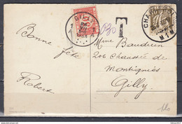 Postkaart Van Charleroi M1M Naar Gilly 1A Met Taksstempel - 1932 Ceres Y Mercurio