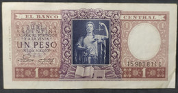 Argentina – Billete Banknote 1 Peso Moneda Nacional – Serie C - Año 1954 - Argentina