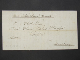 BRIEF Nikolsburg Mikulov - Horní Věstonice Oberwisternitz 1842 Vorphila Mähren  /// Z6594 - ...-1850 Préphilatélie