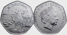 50 PENCE GIBRALTAR 2022 CHRISTMAS NAVIDAD UNC - NUEVA - NEUF - SIN CIRCULAR - NEW - Gibilterra