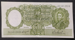 Argentina – Billete Banknote 50 Pesos Moneda Nacional – Serie D - Año 1969 - Argentina