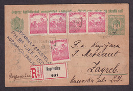 Croatia Until 1918 - Bilingual Stationery Upfranked And Sent By Registered Mail From Pharmacy In Koprivnica To / 2 Scans - Non Classés