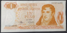 Argentina – Billete Banknote De $1 Decreto Ley 18.188/69 – Serie E – Año 1973 - Argentine