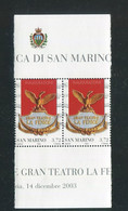 SAN MARINO 2003 LA FENICE  COPPIA ** MNH - Ungebraucht