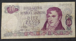 Argentina – Billete Banknote De $10 Ley 18.188 – Serie A – Año 1970 - Argentine