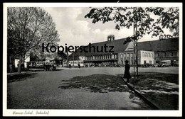 ALTE POSTKARTE WANNE-EICKEL BAHNHOF STRASSENBAHN BUS TAXI Herne Station Gare Ansichtskarte AK Cpa Postcard - Herne