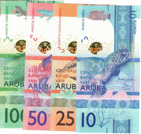 SET Aruba 10, 25, 50 & 100 Florin 2019 UNC - Aruba (1986-...)