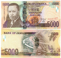 Jamaica 5000 Dollars 2010 UNC - Jamaica