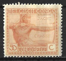 BELGIAN CONGO......" 1923...".......50c...........SG128.......PART STUCK........MH. - Neufs