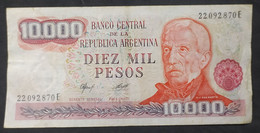 Argentina – Billete Banknote De $10.000 Ley 18.188 – Serie E – Año 1978 - Argentine