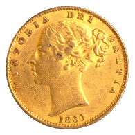 Royaume-Uni-Souverain-Victoria 1860 Londres (variété Grand O) - 1 Sovereign