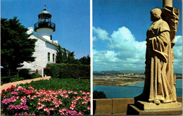 California San Diego Old Point Loma Lighthouse And Cabrillo Statue - San Diego