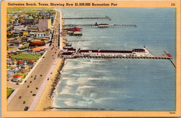 Texas Galveston Beach Showing New $1,500,000 Recreation Pier - Galveston