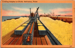 Texas Galveston Loading Sulphur At The Docks 1951 - Galveston