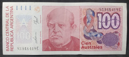 Argentina – Billete Banknote De 100 Australes – Serie C – Año 1988 - Argentine