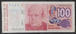 Argentina – Billete Banknote De 100 Australes – Serie D – Año 1990 - Argentine