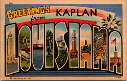 Greetings From Monroe Louisiana Large Letter Linen 1964 Curteich - Saluti Da.../ Gruss Aus...