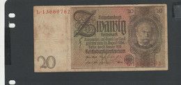 ALLEMAGNE - Billet 20 Mark 1929 TB/F Pick-181 - 20 Mark