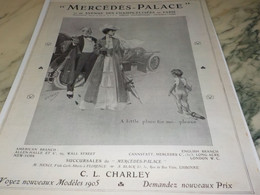 ANCIENNE PUBLICITE MERCEDES PALACE 1905 - Coches