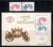 Vatican 1985 Mi# 880-881 A, Block 8 Used - Italia '85 / Coaches - Oblitérés