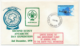 ANTARCTIQUE AUSTRALIEN - Env Illustrée "Second Scout Antarctic Day Expedition" 2 Dec 1979 - Sydney Airport - Storia Postale