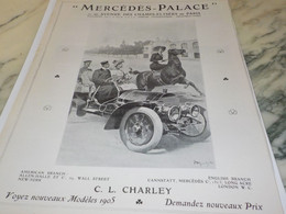 ANCIENNE PUBLICITE MERCEDES PALACE 1905 - Coches