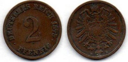 MA 18857  / Allemagne - Deutschland - Germany 2 Pfennig 1875 E TB+ - 2 Pfennig