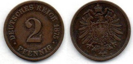 MA 18859  / Allemagne - Deutschland - Germany 2 Pfennig 1875 B TTB - 2 Pfennig