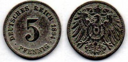MA 18862  / Allemagne - Deutschland - Germany 5 Pfennig 1894 F TB - 5 Pfennig